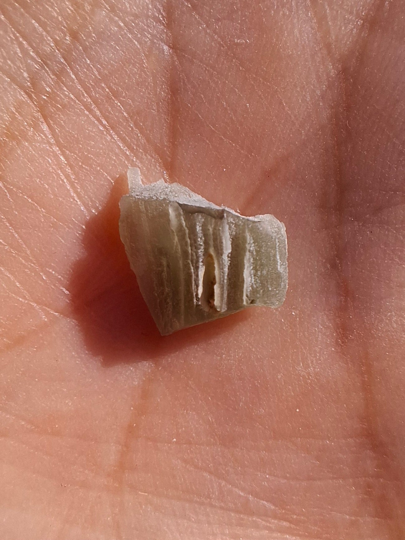 Moldavite Piece, SNOWFLAKE, FROSTED, BRUSNA, 0.28g, Tektite (Ref: 1504)