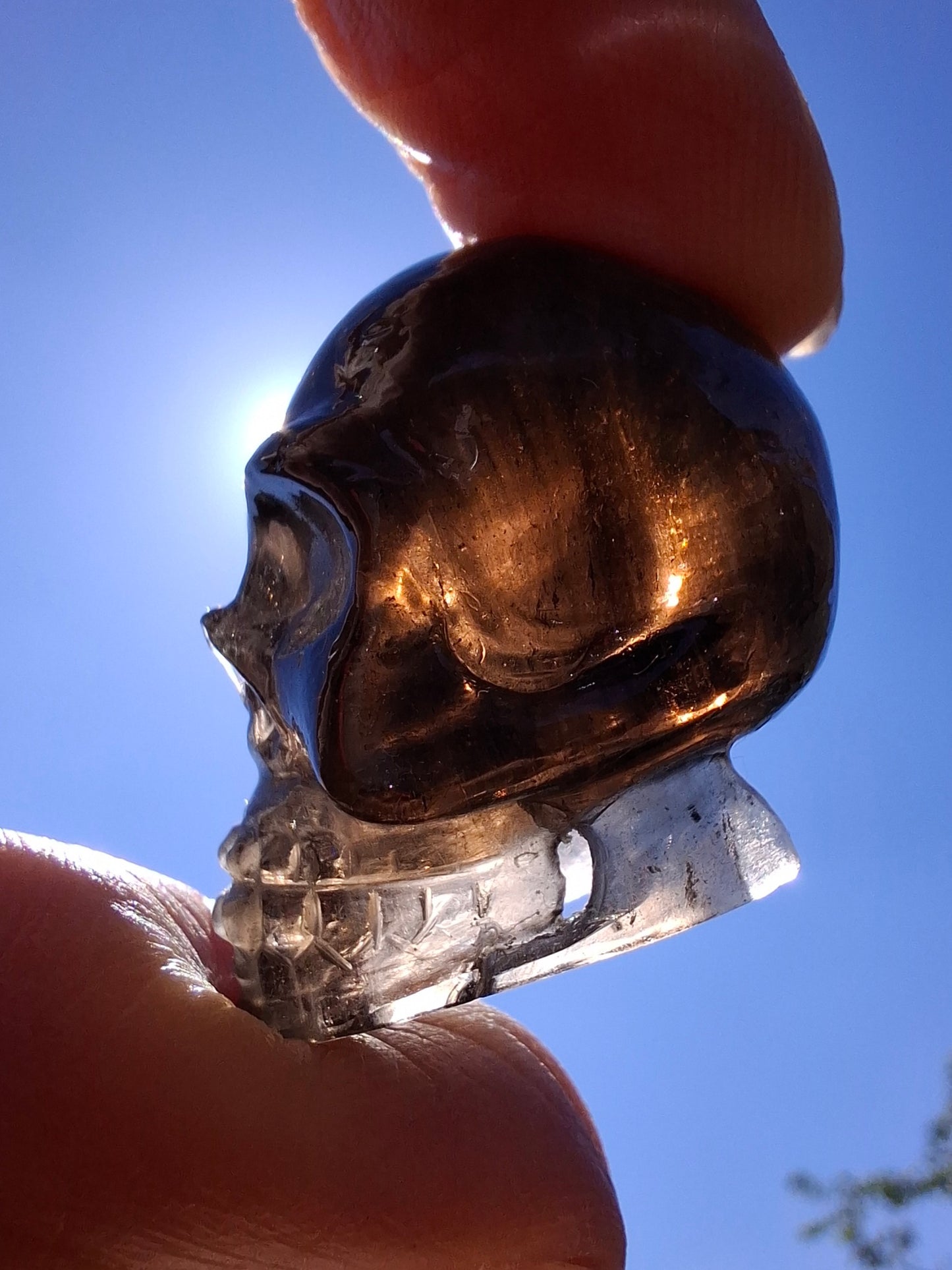 Agni Manitite SKULL Carving, Crystal (Ref: Ag S2)