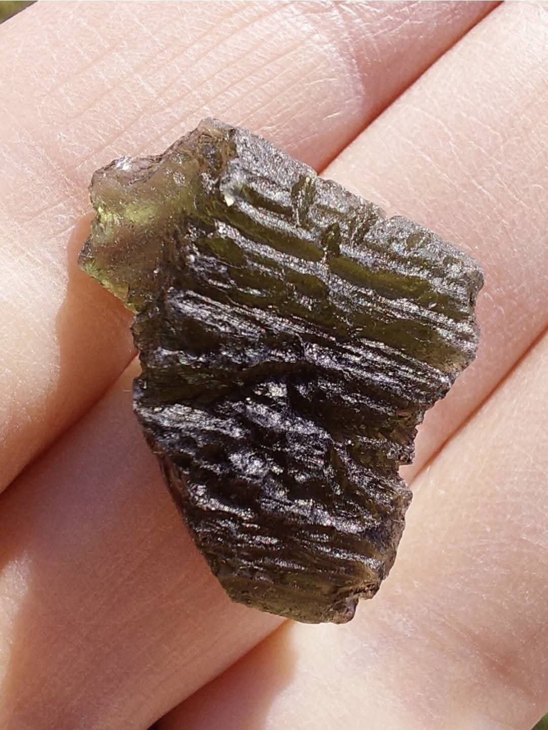 Moldavite Piece, CHLUM, 3.51g, Tektite (Ref: 1053)