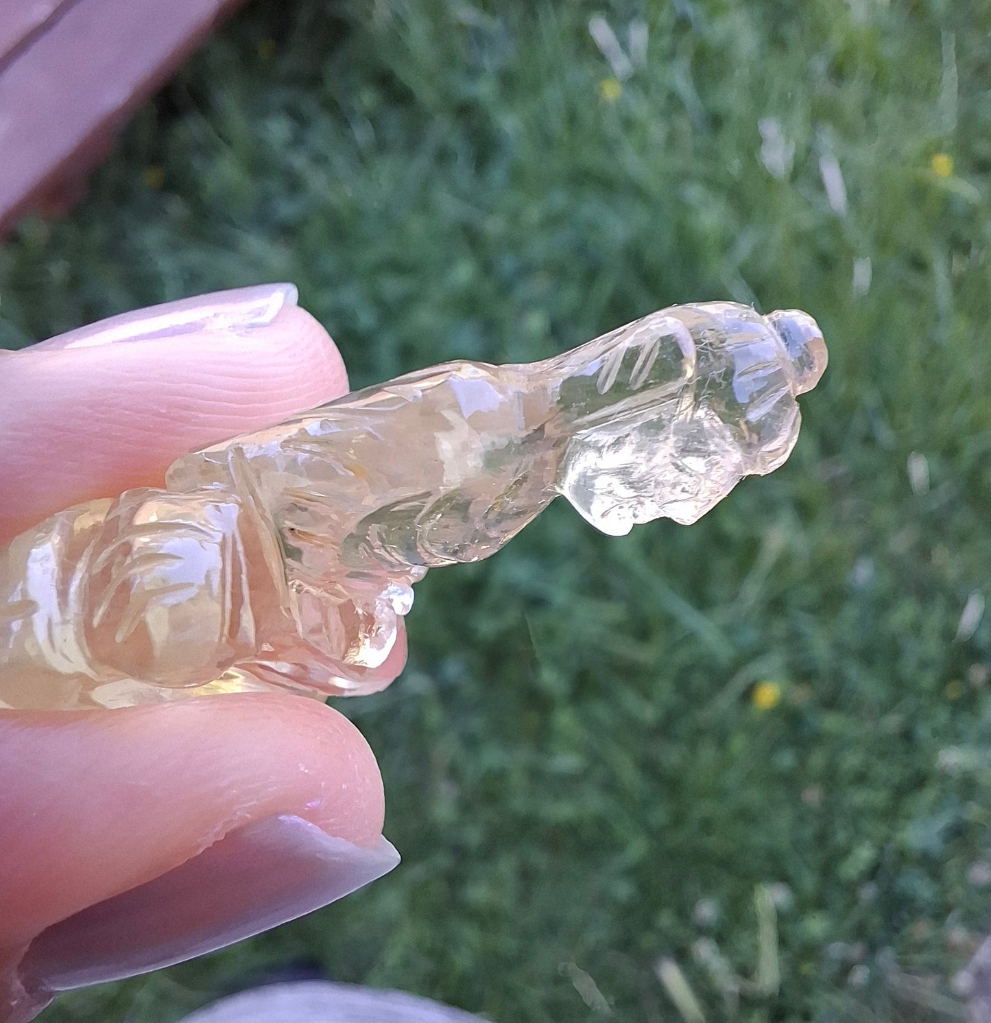 Libyan desert glass BUDDHA Carving, 4.81g, Tektite (LDG B4)