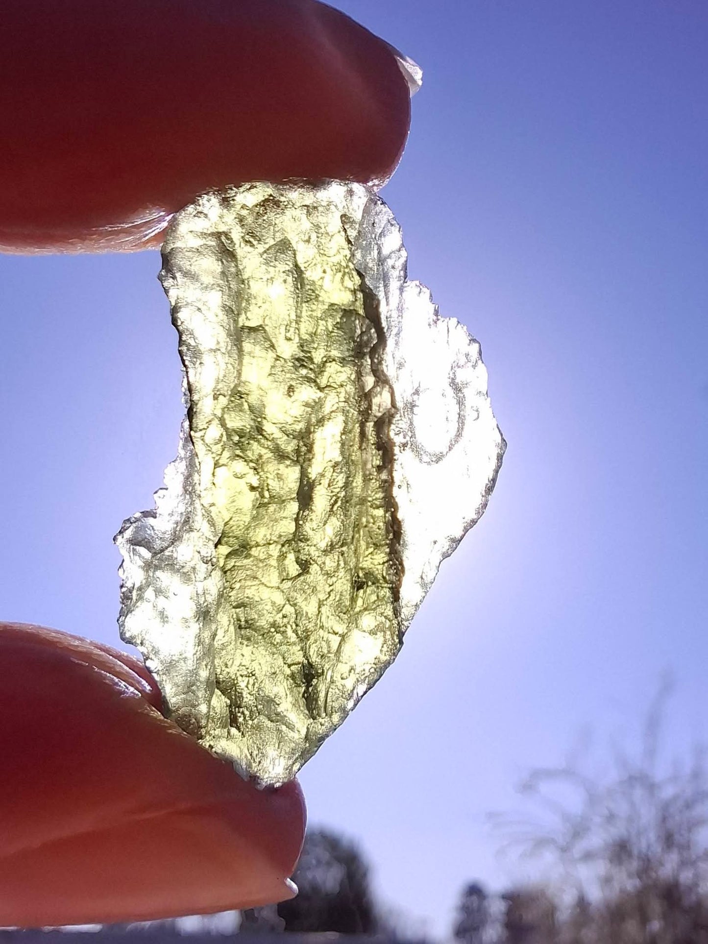 Moldavite Piece, MAROUSKOVO POLE, 2.91g, Tektite (Ref: 1359)