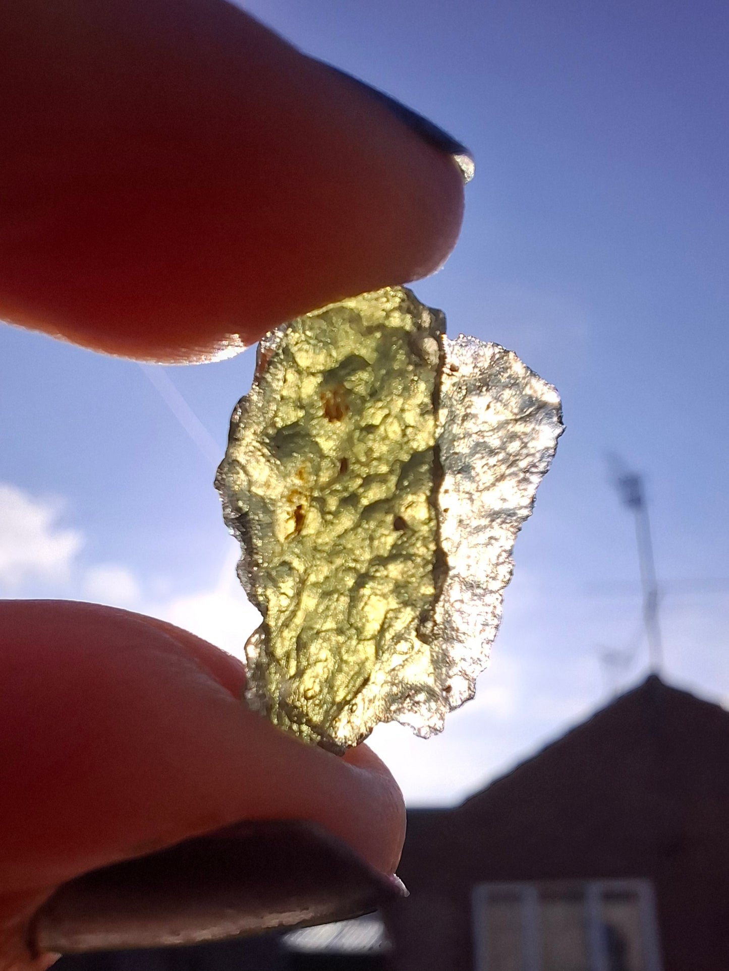 Moldavite Piece, NESMEN LES, 1.90g, Tektite (Ref: 848)