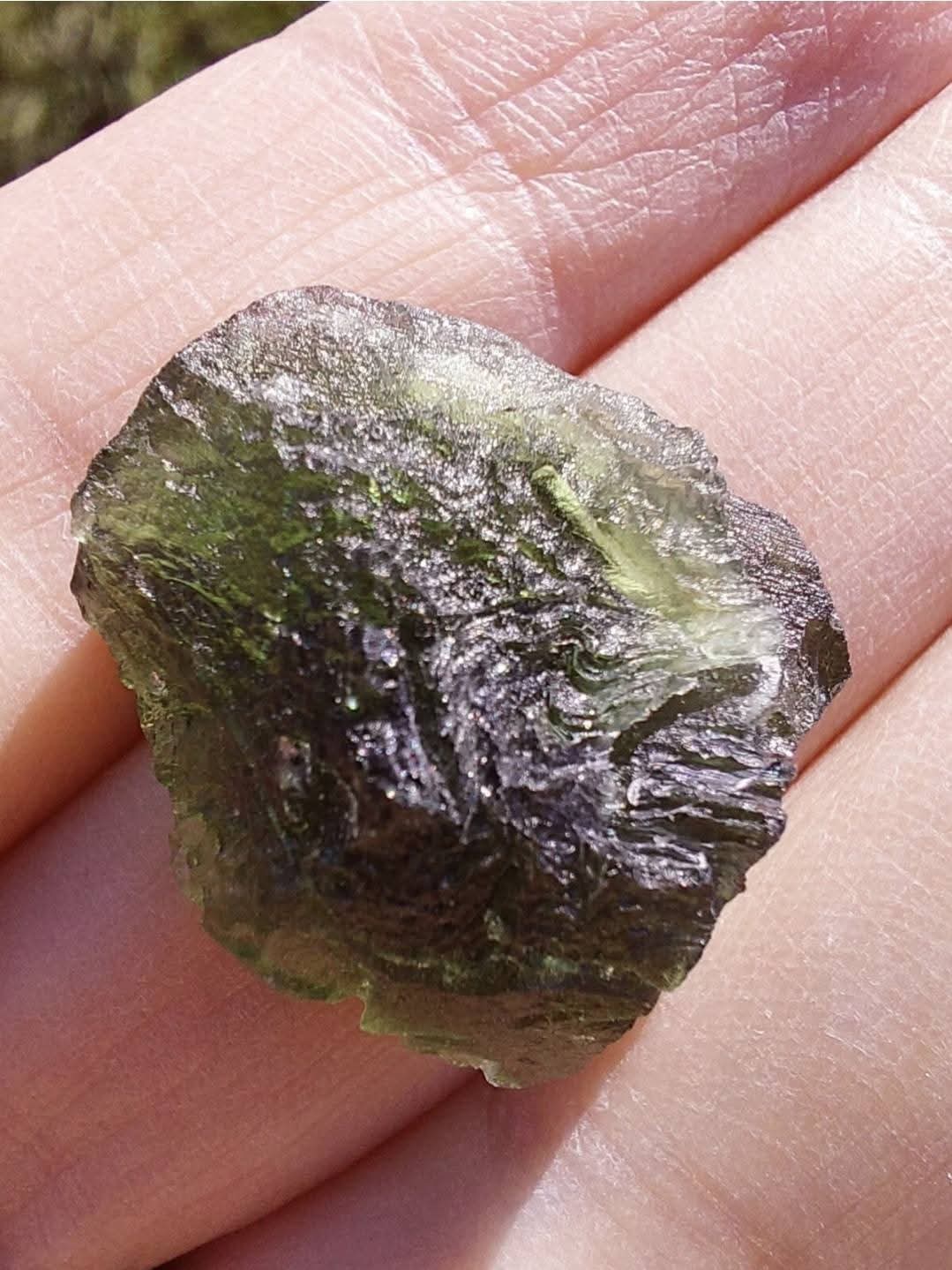 Moldavite Piece, NESMEN, 5.36g, Tektite (Ref: 1055)