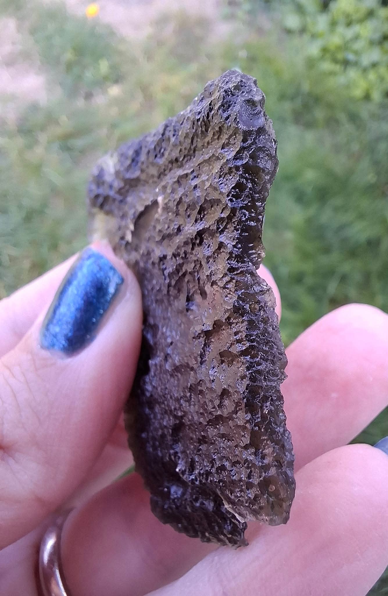 Moldavite Piece, ANGEL CHIME, CHLUM MAROUSKOVO POLE, 23.61g, Tektite (Ref: 1165)