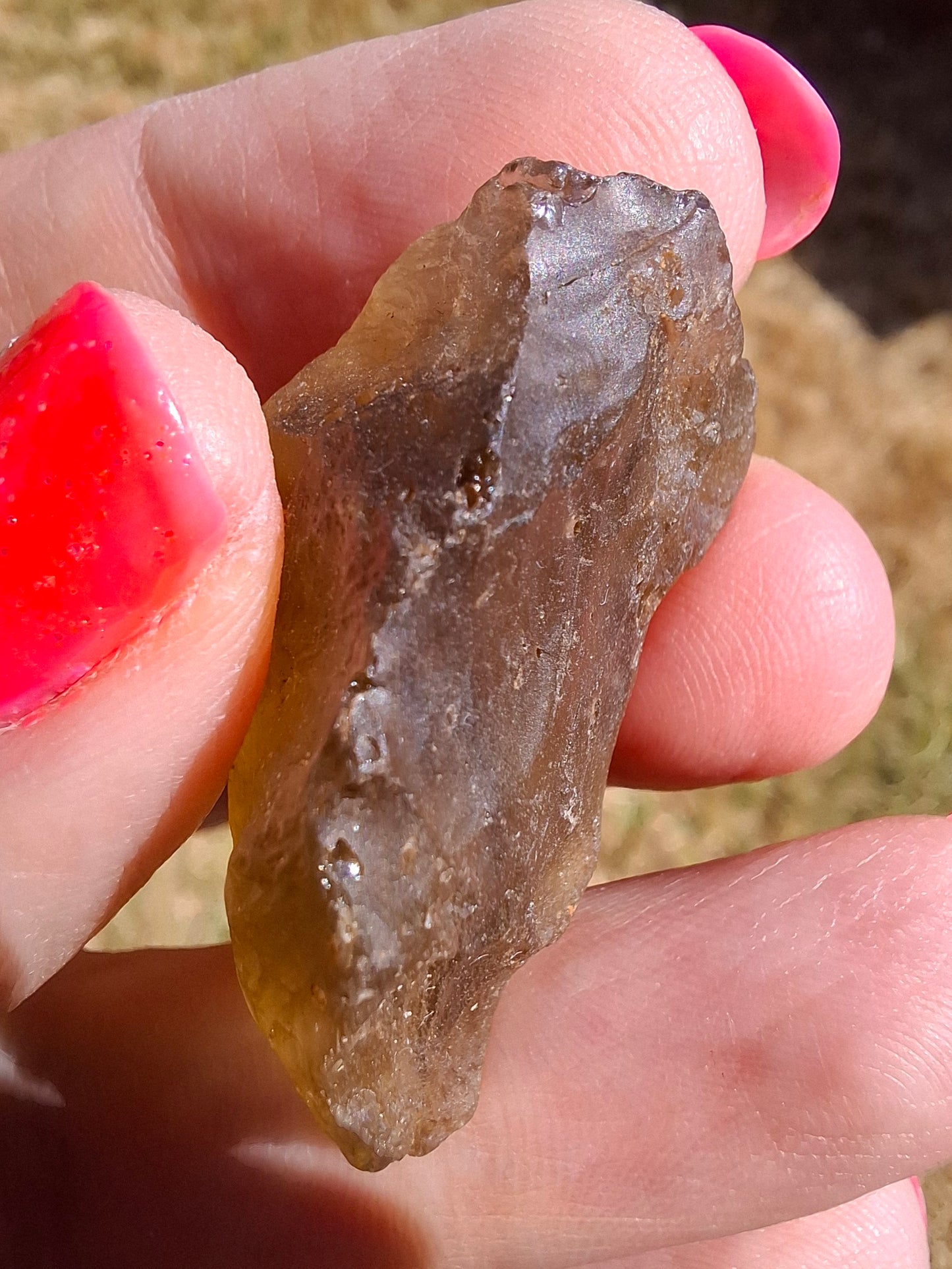 Libyan Desert Glass (darker) Piece, 11.69g, Tektite (Ref: L1366)