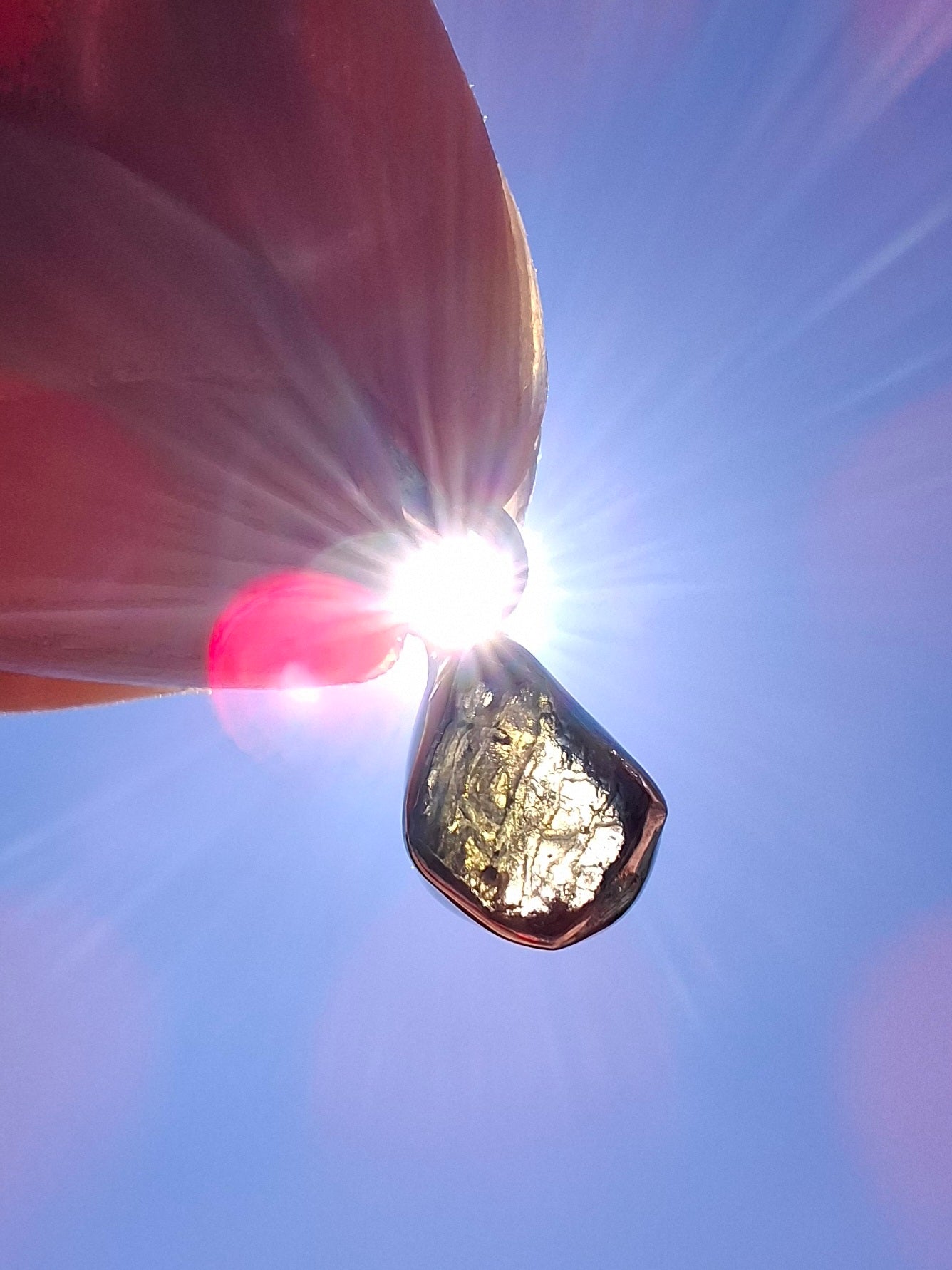Moldavite Pendant, 925 Silver, Tektite (Ref: P29)