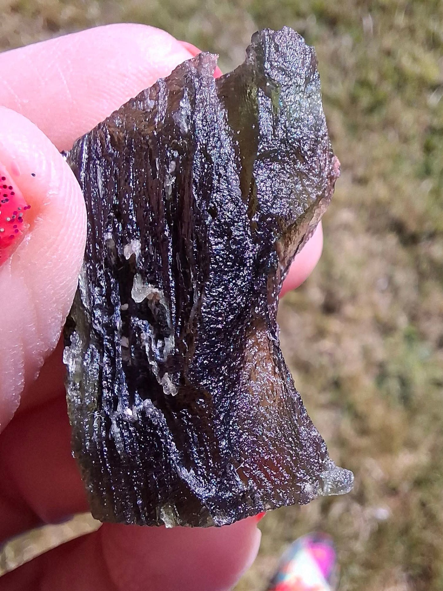Moldavite Piece, JAKULE, 12.00g, Tektite (Ref: 1175)
