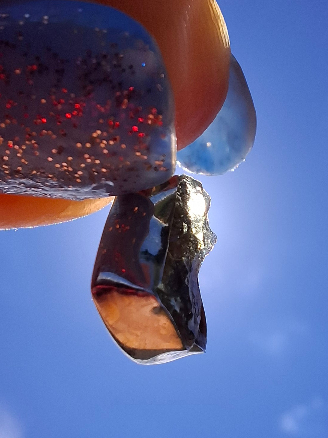 Moldavite Pendant, 925 Silver, Tektite (Ref: P74)