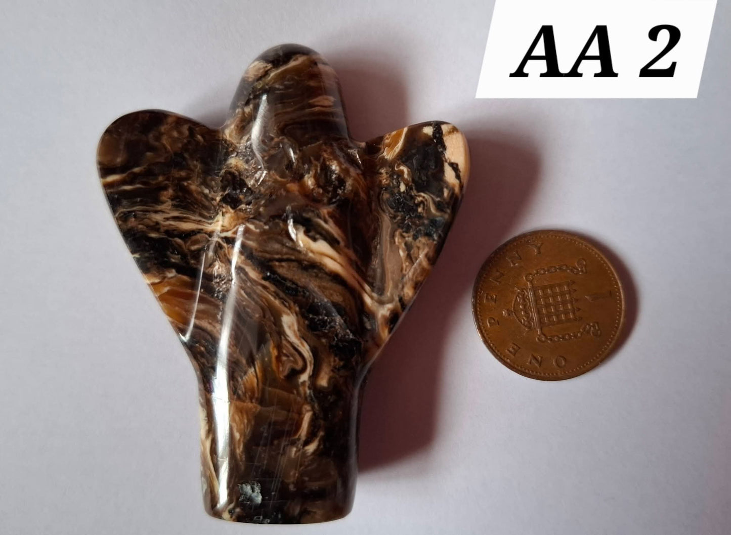 Red Amber Angel, 17.96g, Carving, Fossil (Ref: AA2)