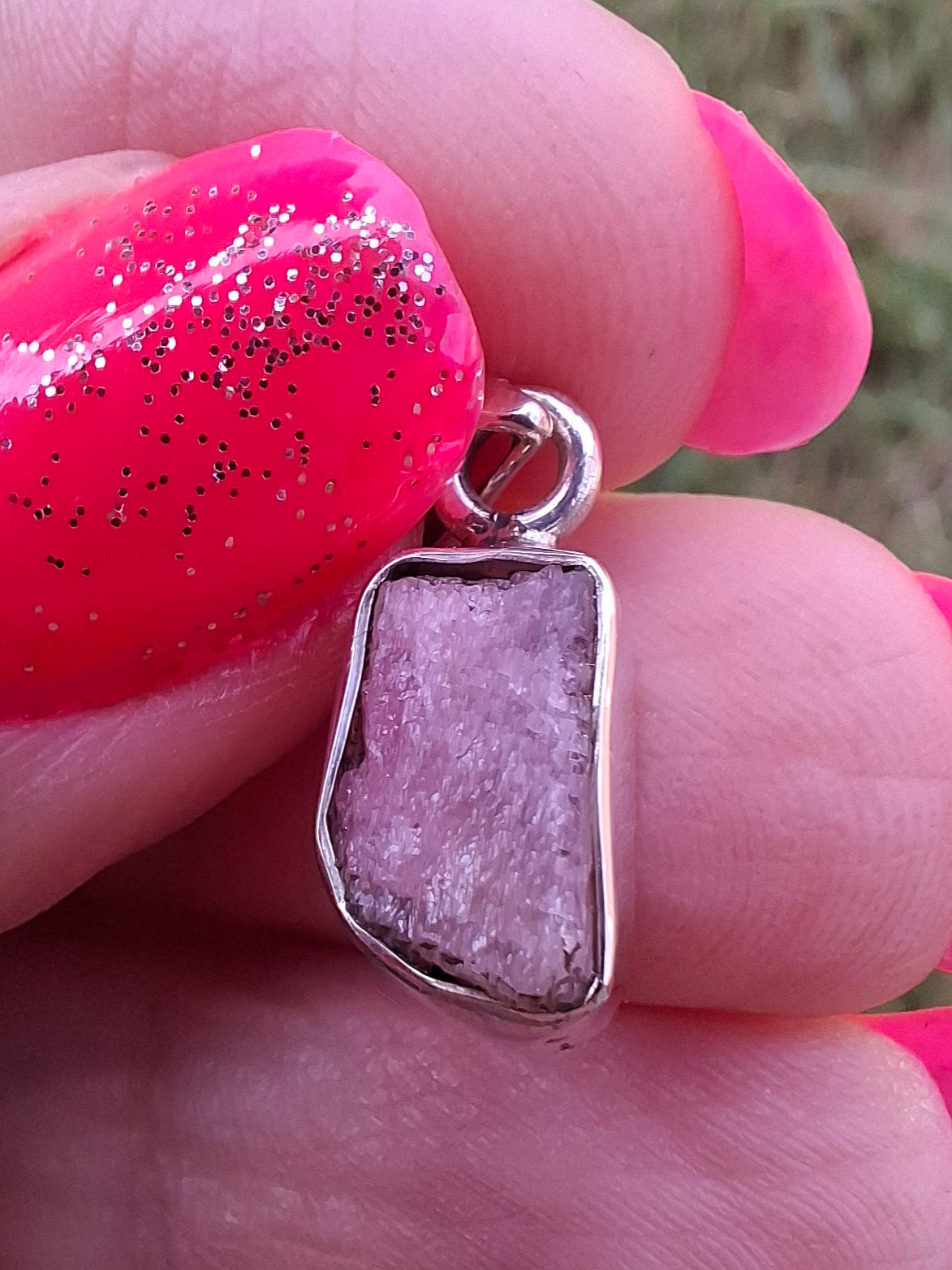 Pink Tourmaline Pendant, 925 Silver, Crystal (Ref: PT41)