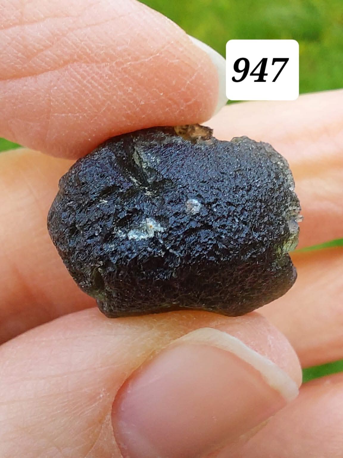 Moldavite Piece, NESMEN,  5.48g, Tektite (Ref: 947)