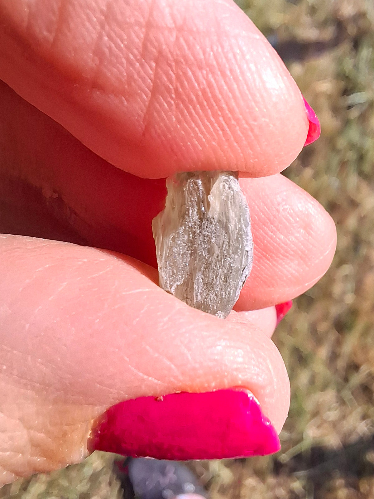 Moldavite Piece, SNOWFLAKE, FROSTED, BRUSNA, 0.69g, Tektite (Ref: 1503)