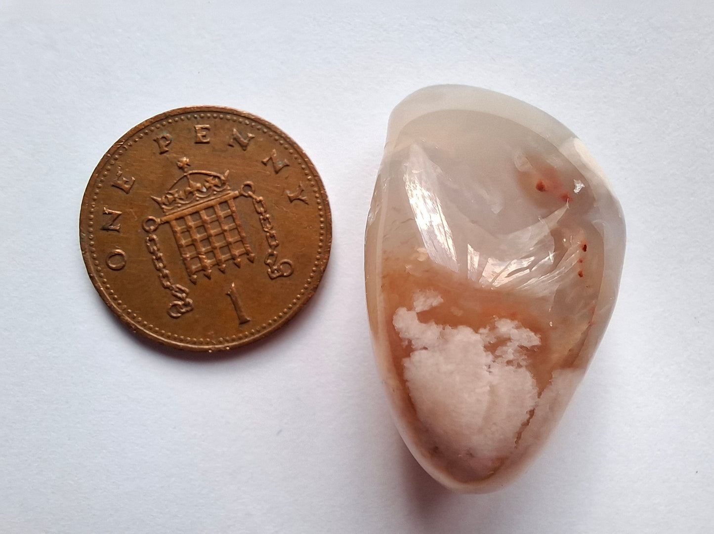 Flower Agate, Tumble Stone, Crystal (Ref: T72)