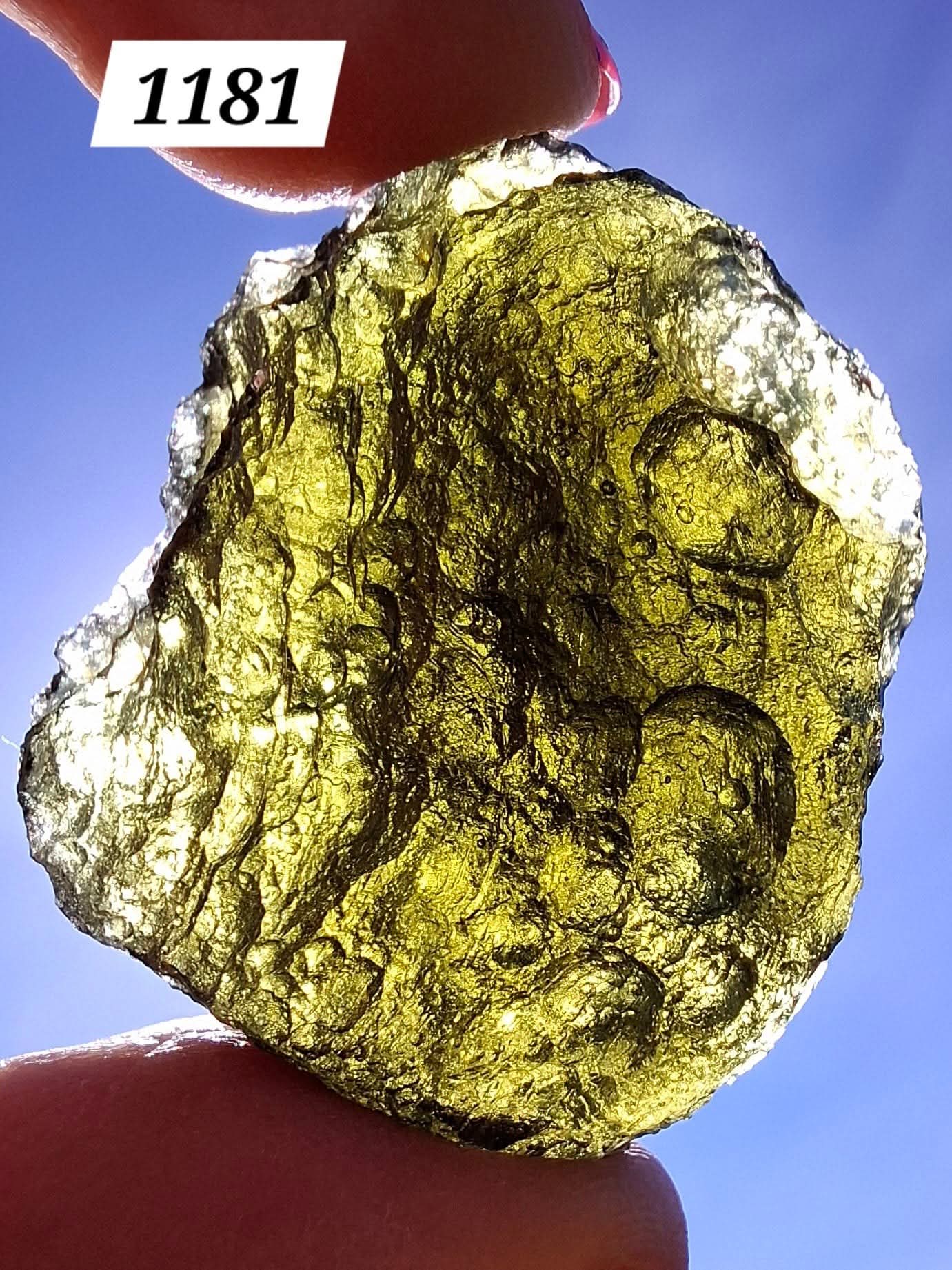 Moldavite Piece, CHLUM, 14.24g, Tektite (Ref: 1181)