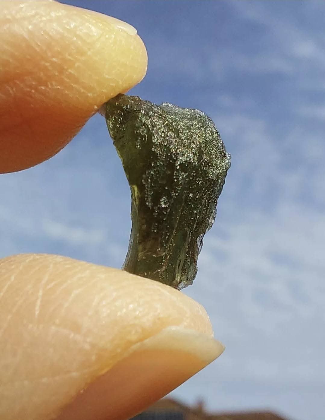Moldavite Piece, 0.77g, Tektite (Ref: 895)