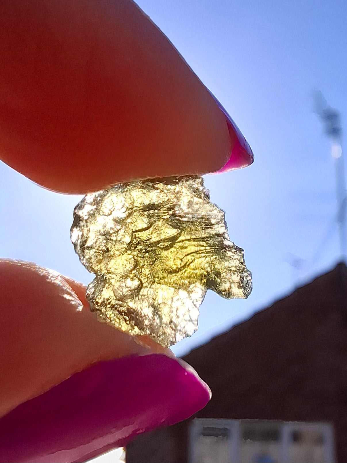 Moldavite Piece, 0.62g, Tektite (Ref: 1455)
