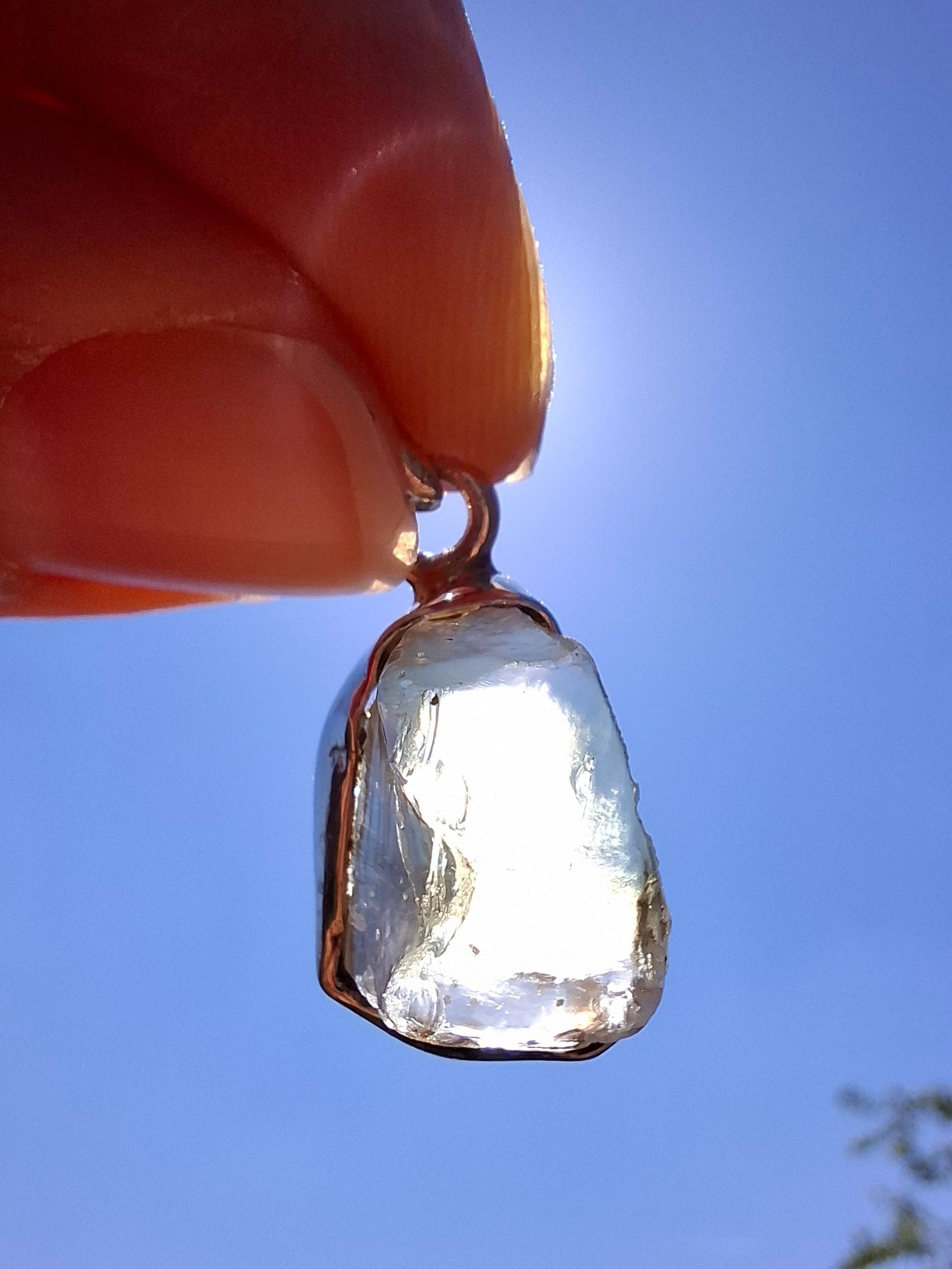 Libyan Desert Glass Pendant, 925 Silver, Tektite (Ref: LP105)