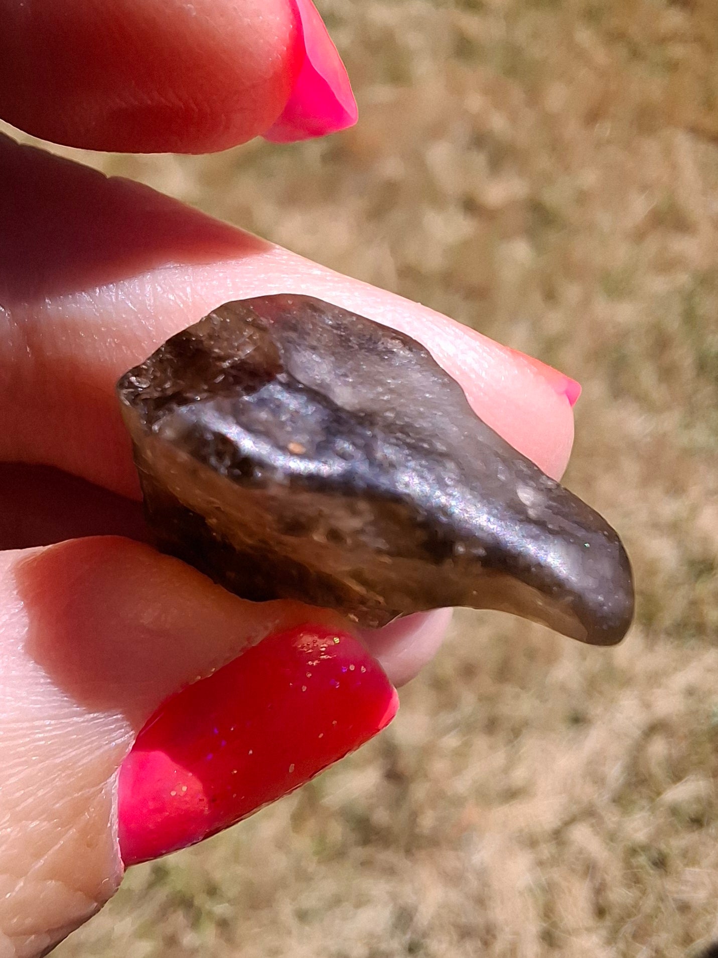 Libyan Desert Glass (darker) Piece, 3.40g, Tektite (Ref: L1362)