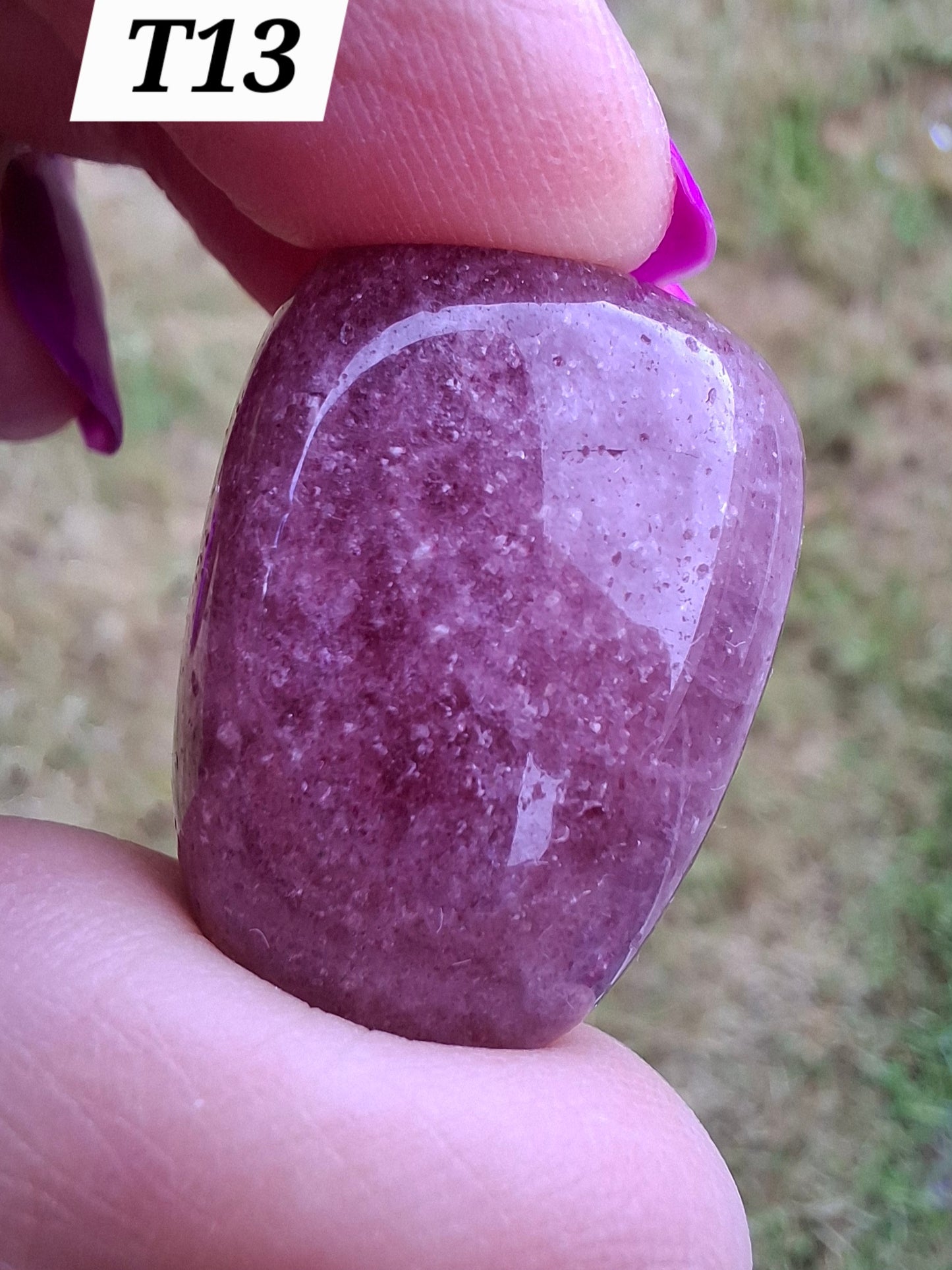 Strawberry Quartz, Tumble Stone, Crystal (Ref: T13)