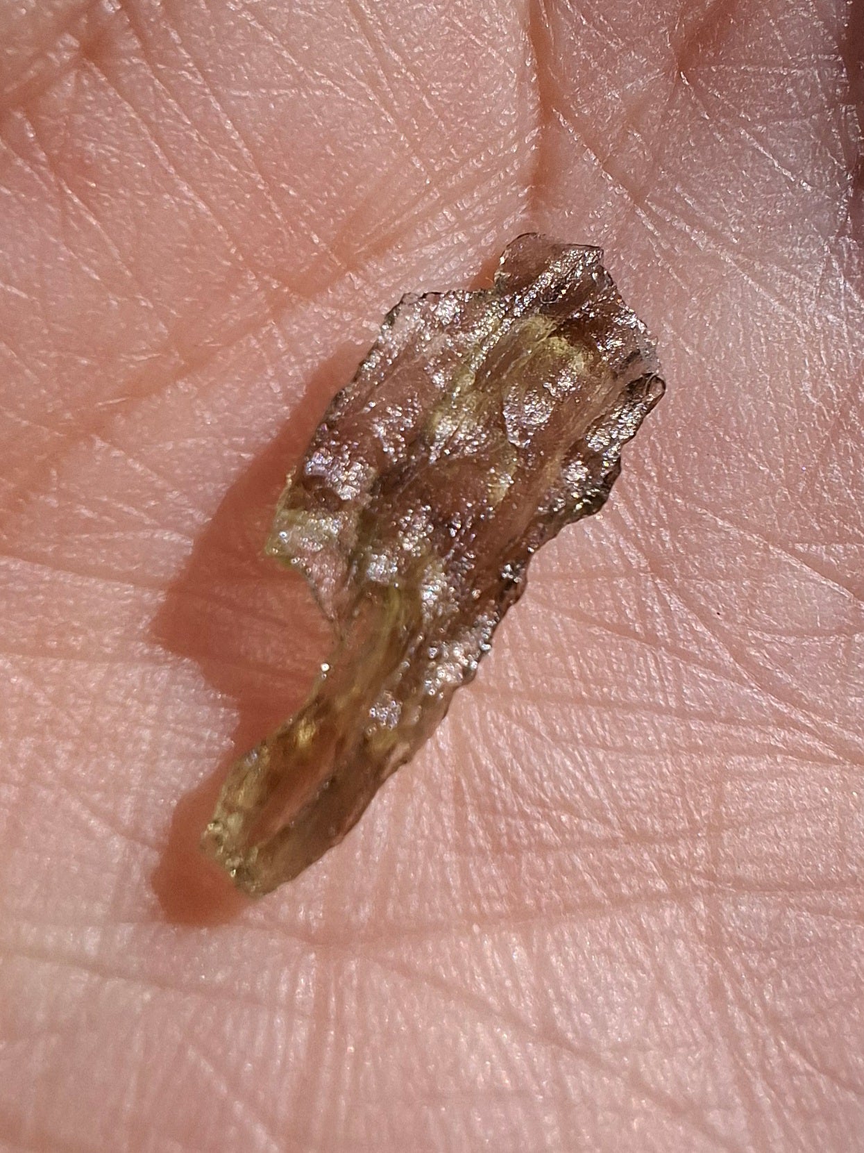 Moldavite small Piece, 0.27g, Tektite (Ref: 1433)