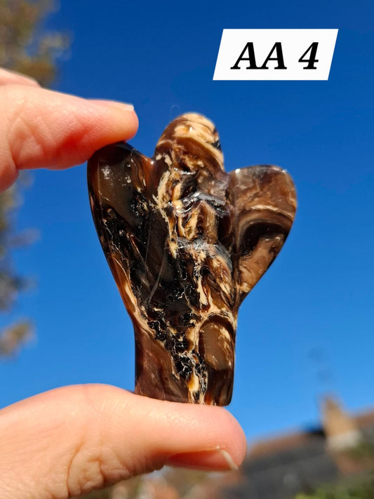 Red Amber Angel, 15.65g, Carving, Fossil (Ref: AA4)