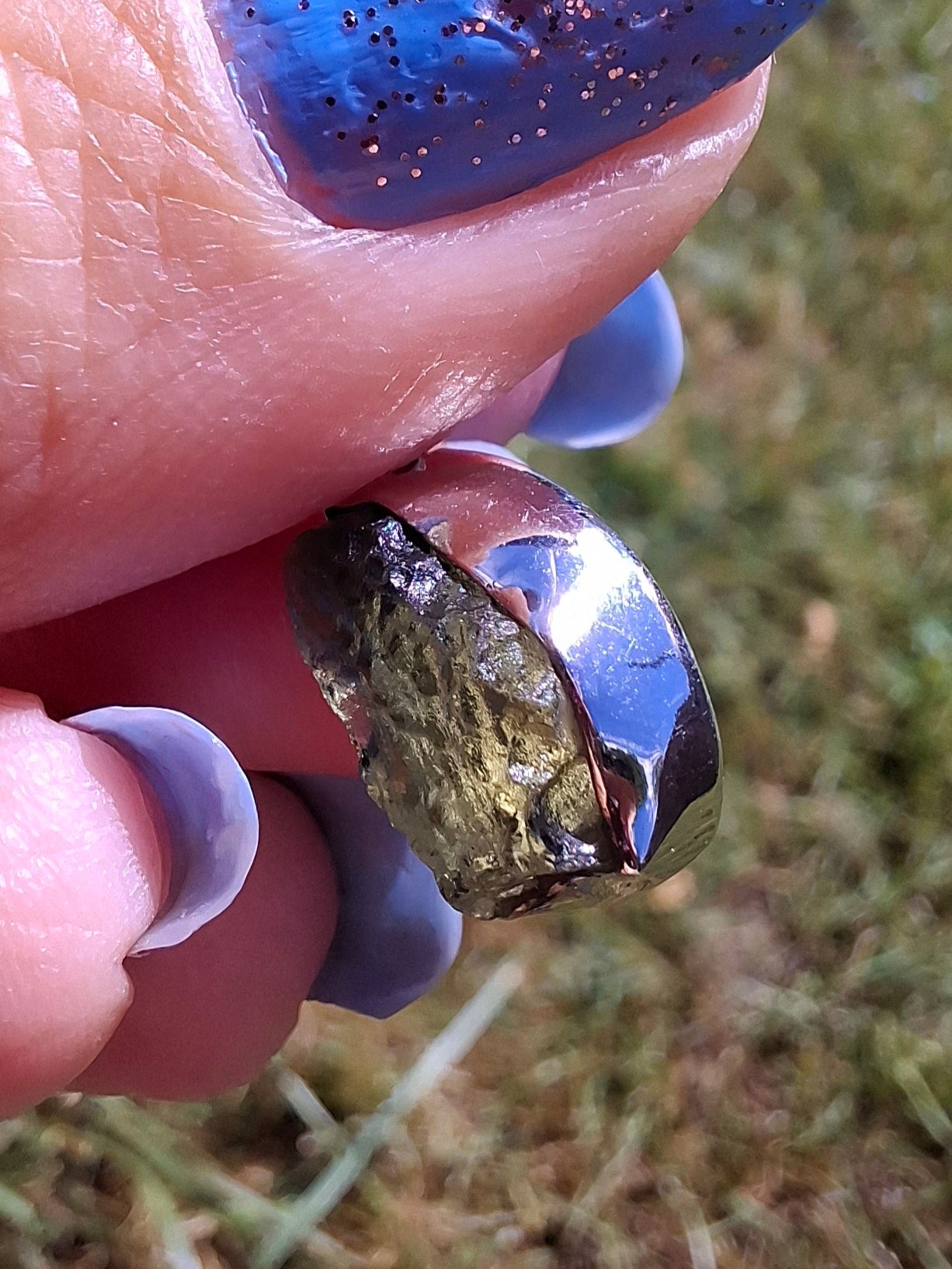 Moldavite Pendant, 925 Silver, Tektite (Ref: P71)