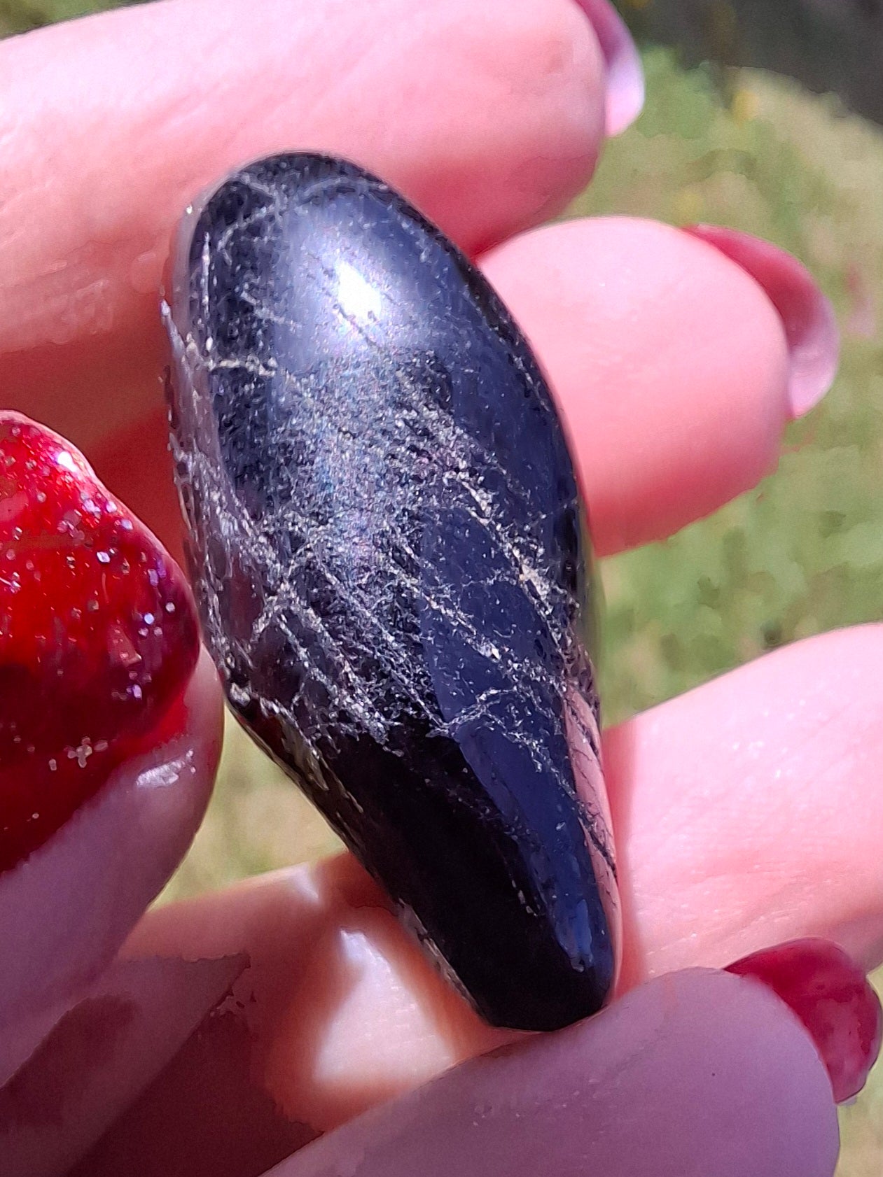 Black Tourmaline, Tumble Stone, Crystal (Ref: T216)