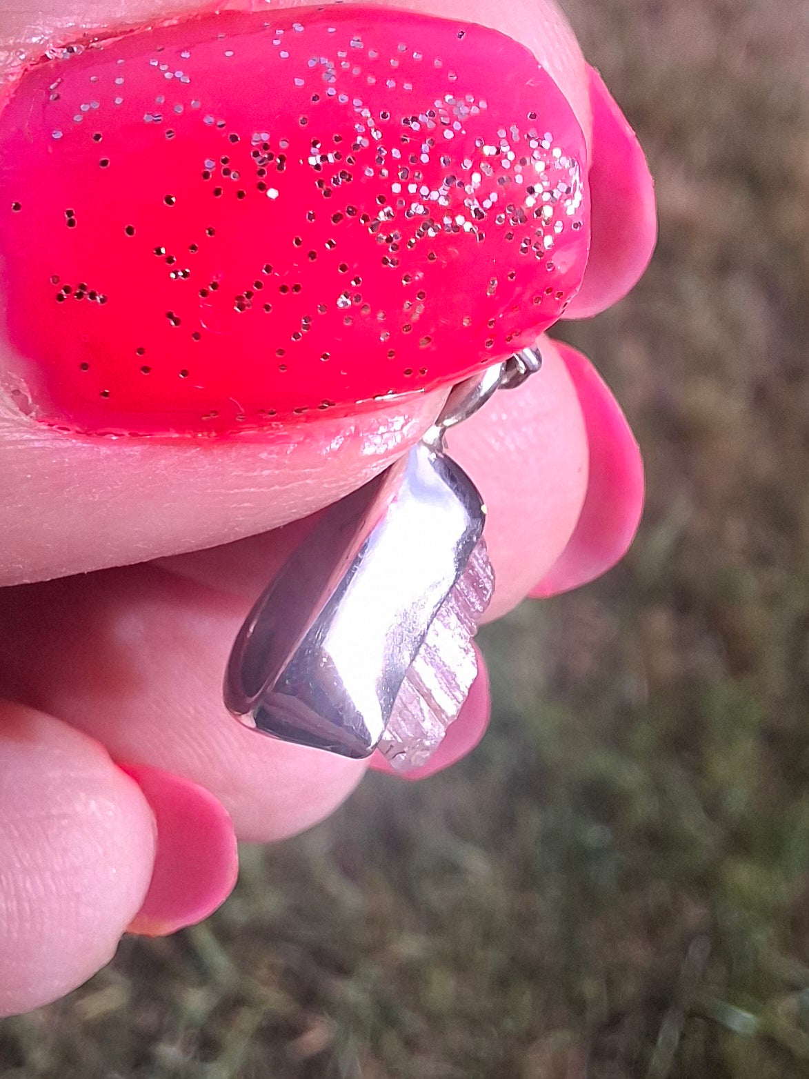 Pink Tourmaline Pendant, 925 Silver, Crystal (Ref: PT88)