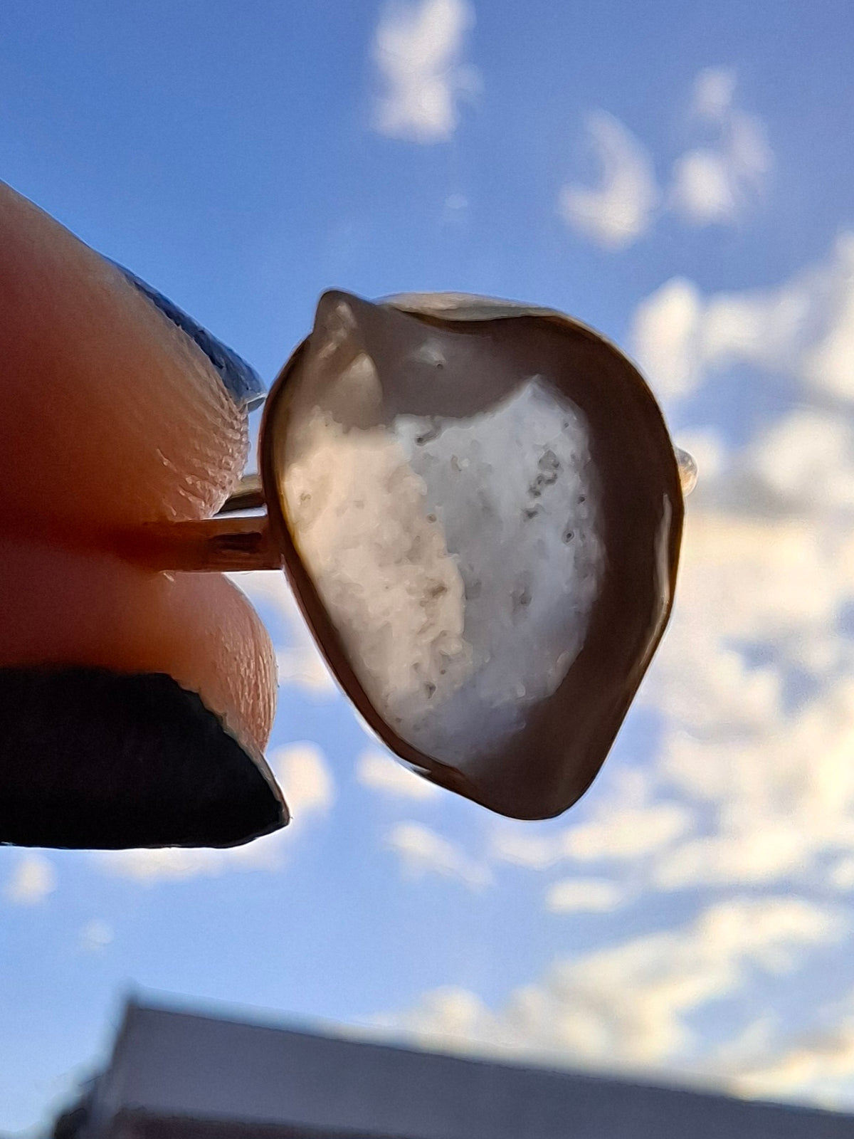 Libyan Desert Glass Ring, 14K GOLD Plated, size small O, Tektite (Ref: LR74)