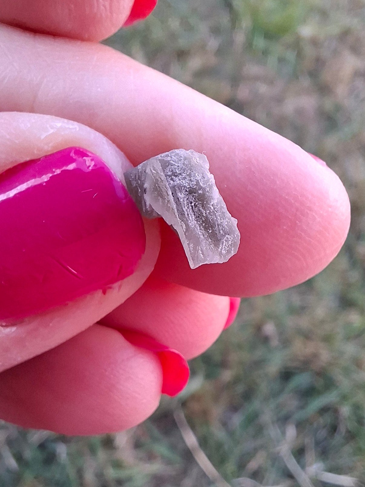 Moldavite Piece, SNOWFLAKE, FROSTED, BRUSNA, 0.31g, Tektite (Ref: 1500)