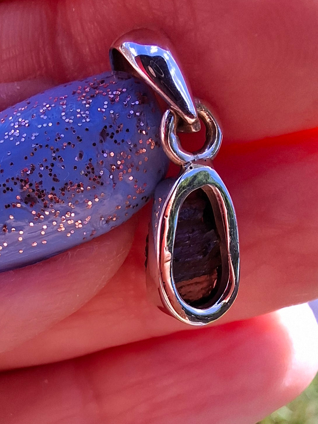 Moldavite Pendant, 925 Silver, Tektite (Ref: P89)