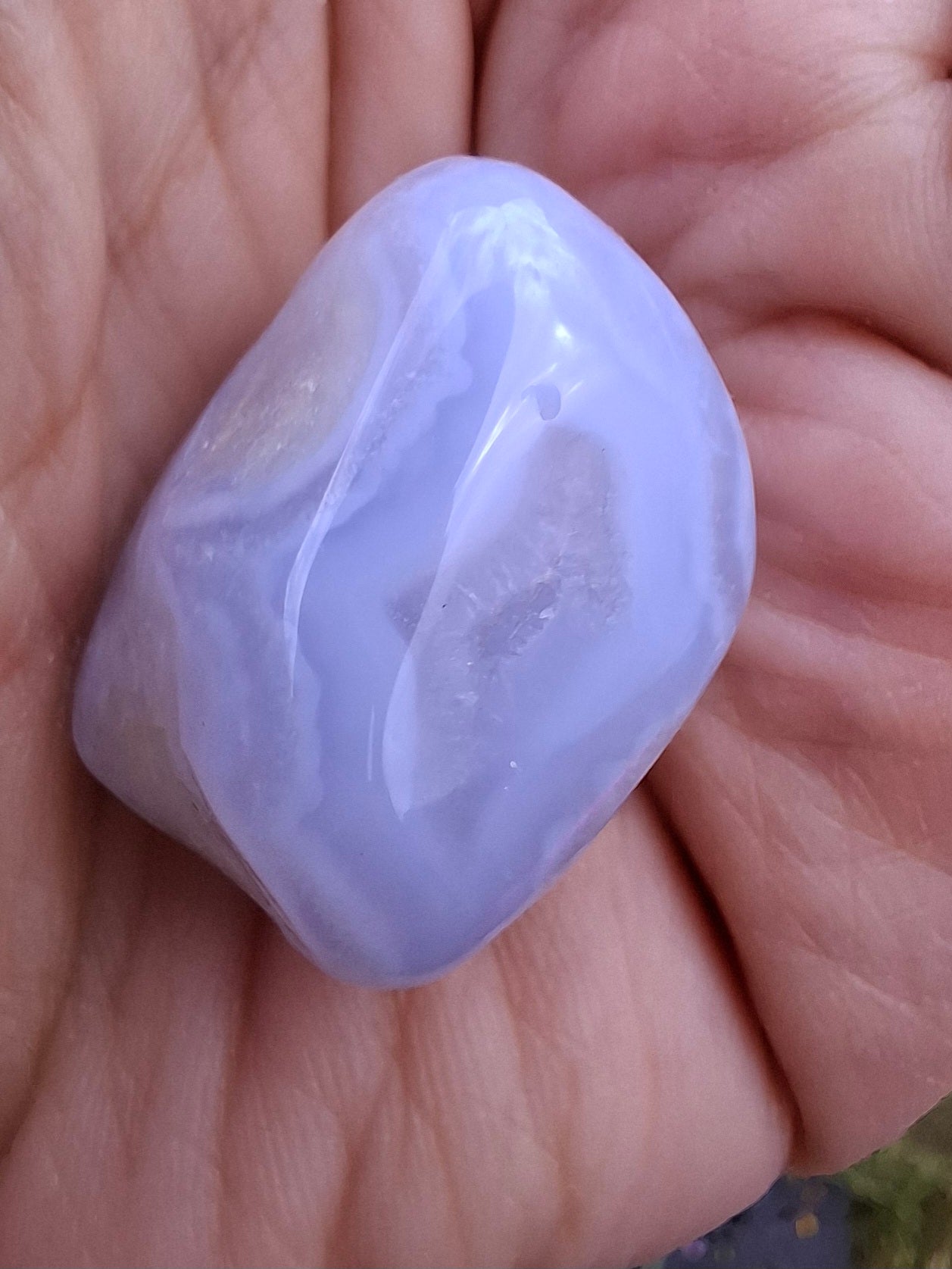 Blue Lace Agate, Tumble Stone, Crystal (Ref: T140)