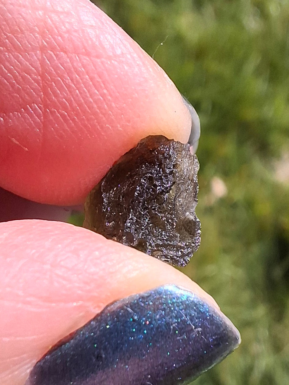 Moldavite Piece, 0.50g, Tektite (Ref: 1395)