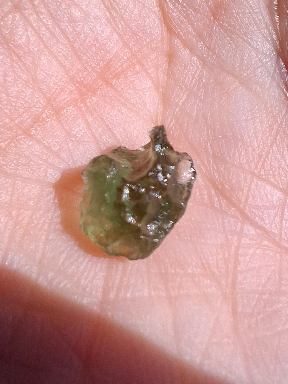 Moldavite small Piece, 0.40g, Tektite (Ref: 1479)