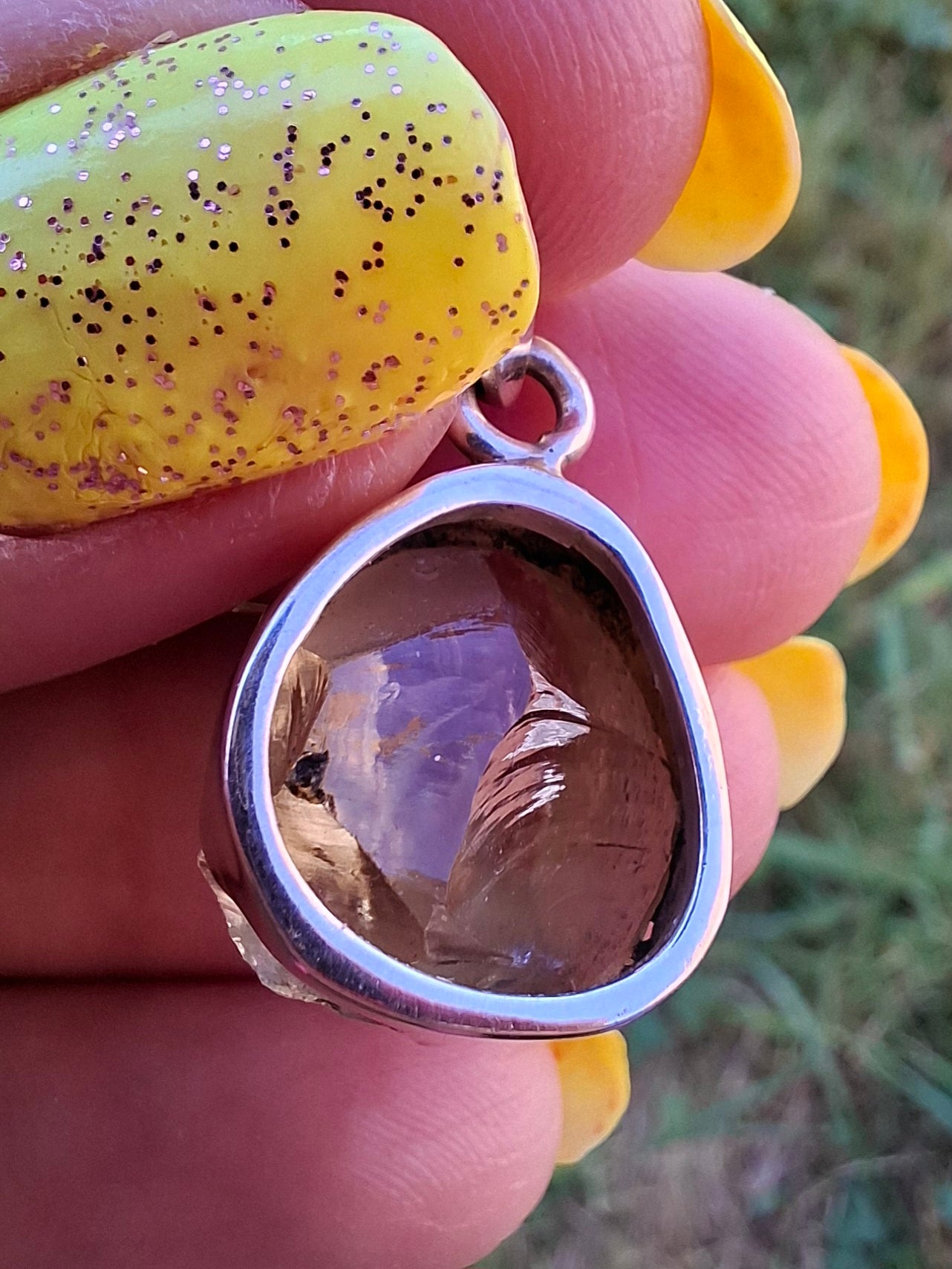 Libyan Desert Glass Pendant, 925 Silver, Tektite (Ref: LP76)