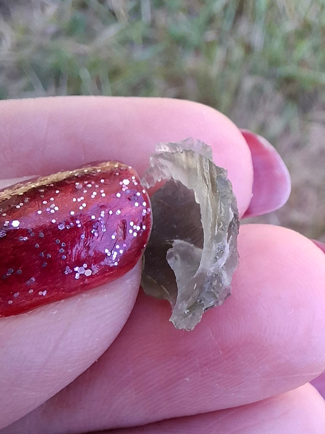 Moldavite Piece, 0.60g, Tektite (Ref: 1473)
