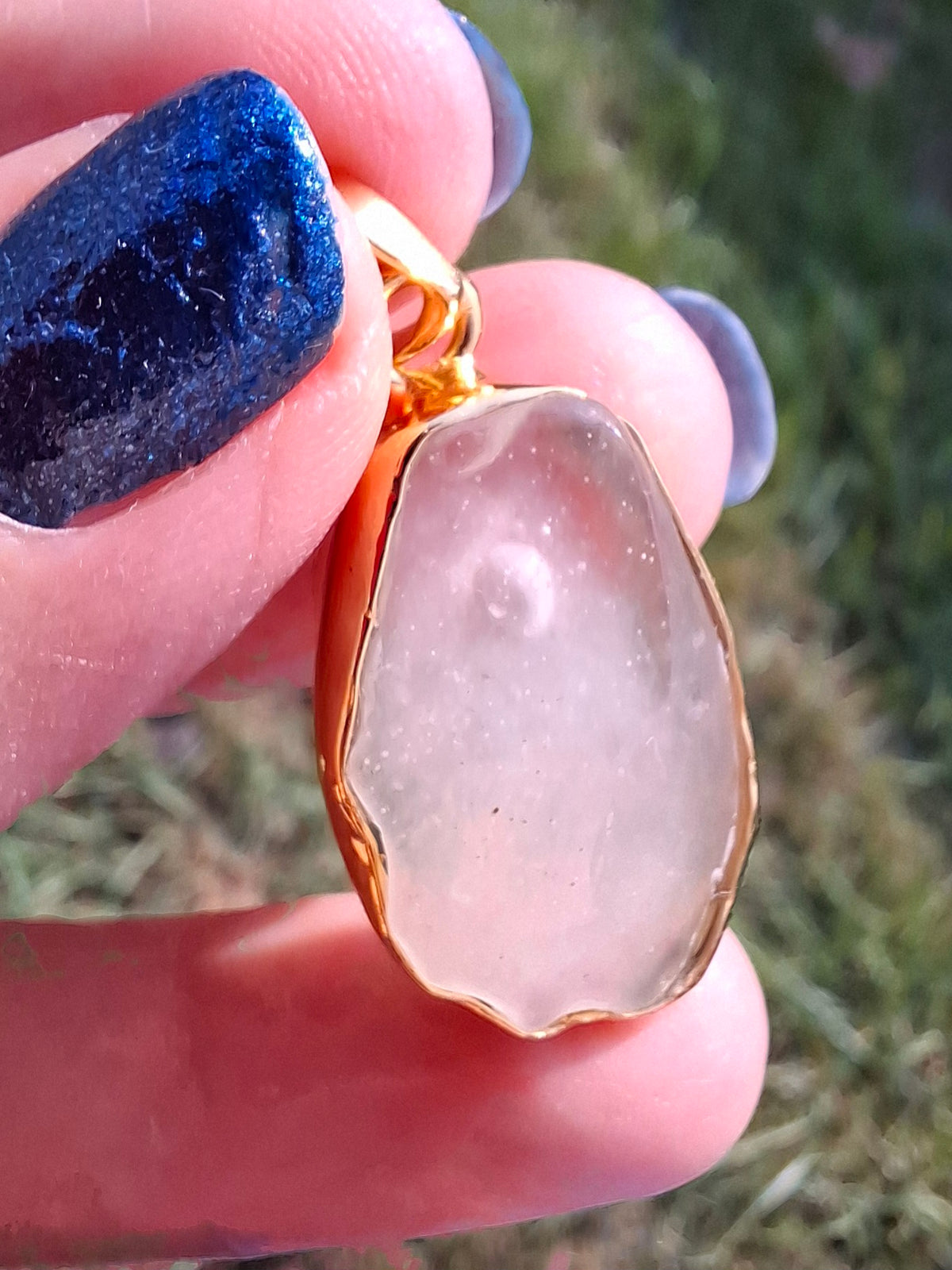 Libyan Desert Glass Pendant, 14K GOLD Plated, Tektite (Ref: LP114)