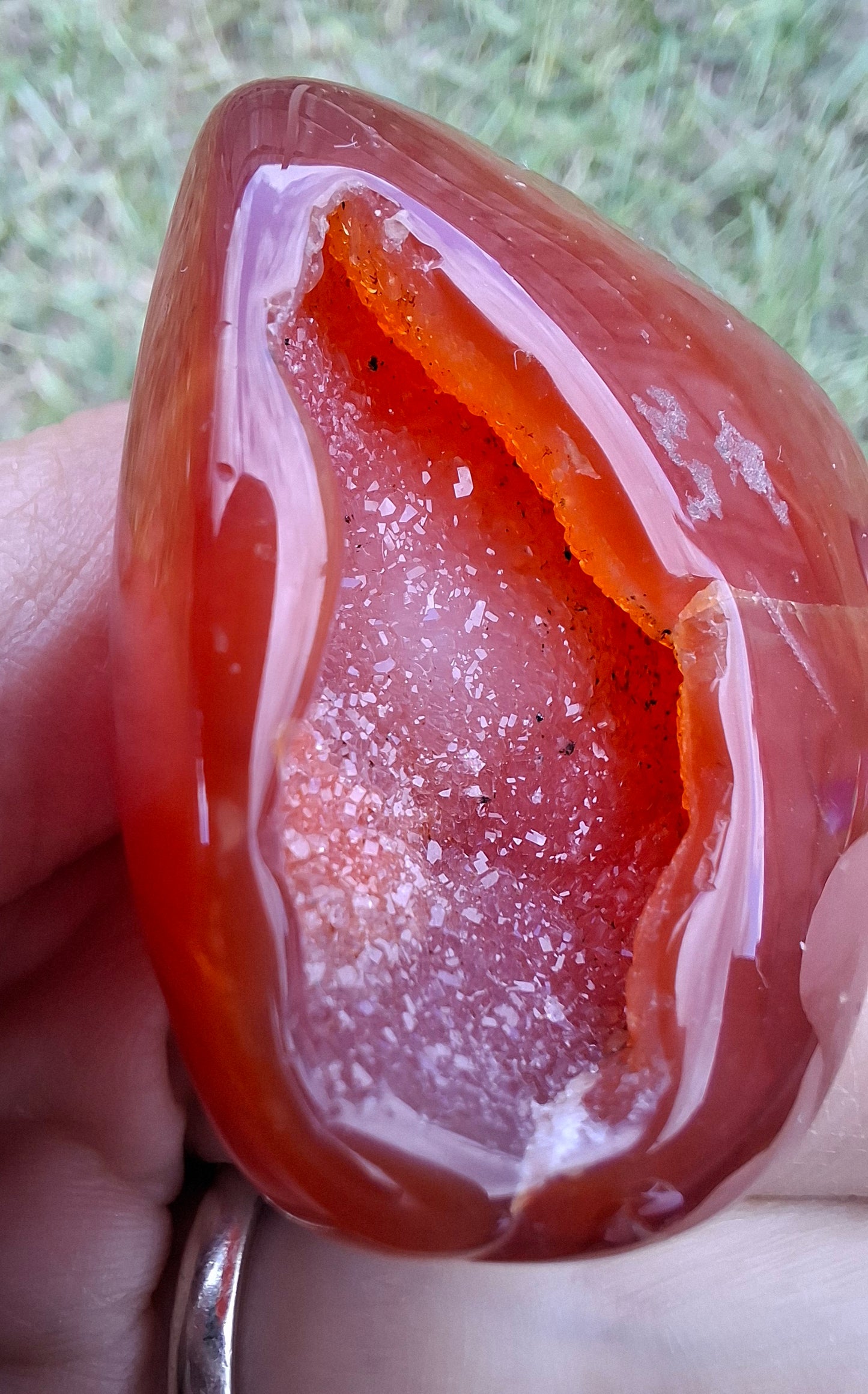 Druzy Carnelian Heart, Crystal (Ref:DCH2)