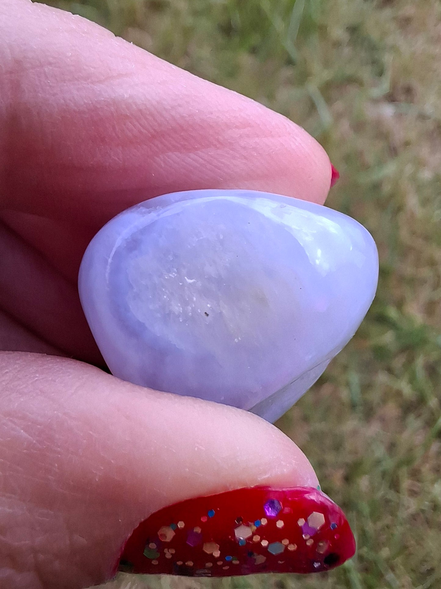 Blue Lace Agate, Tumble Stone, Crystal (Ref: T140)