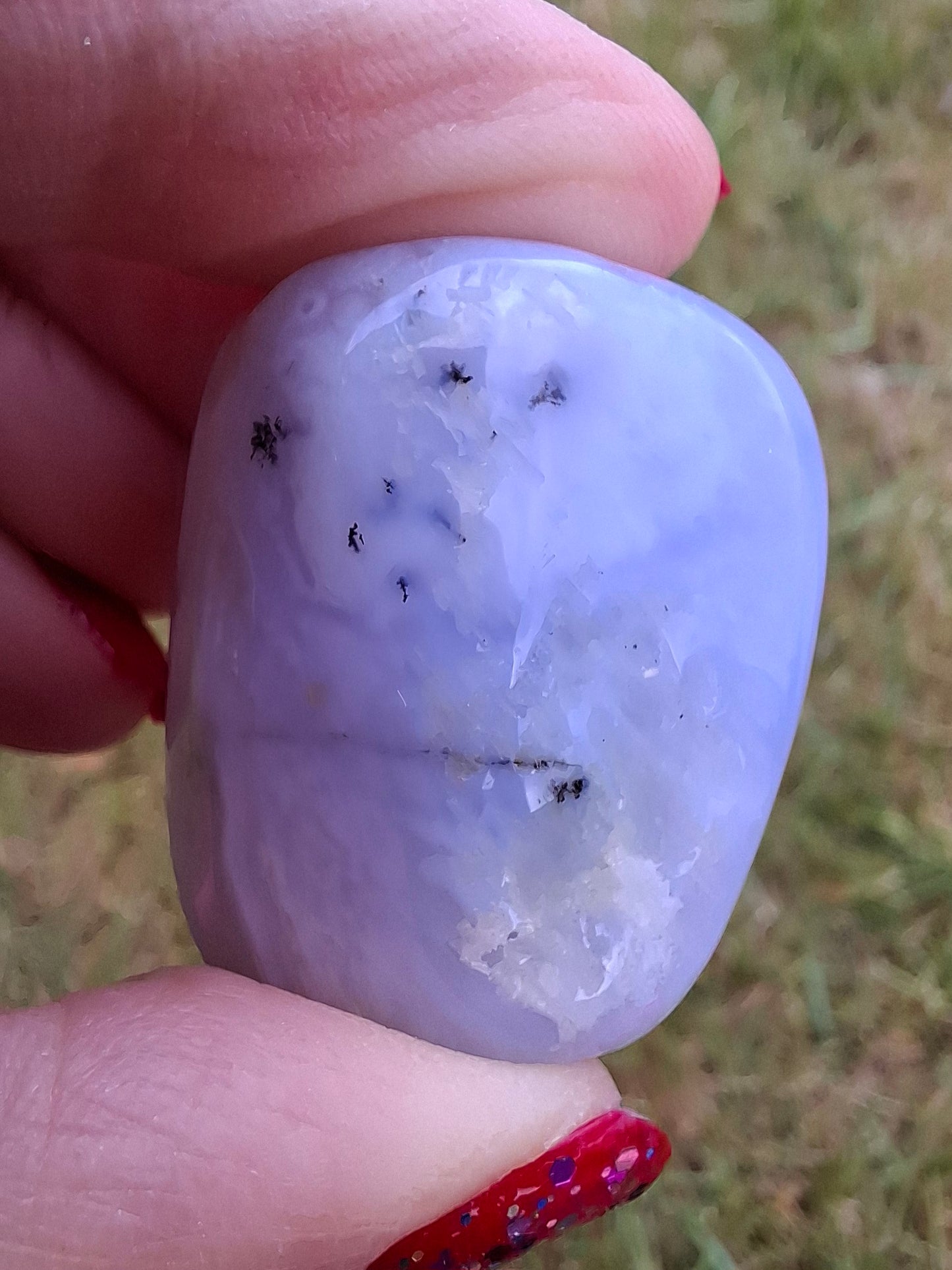 Blue Lace Agate, Tumble Stone, Crystal (Ref: T142)