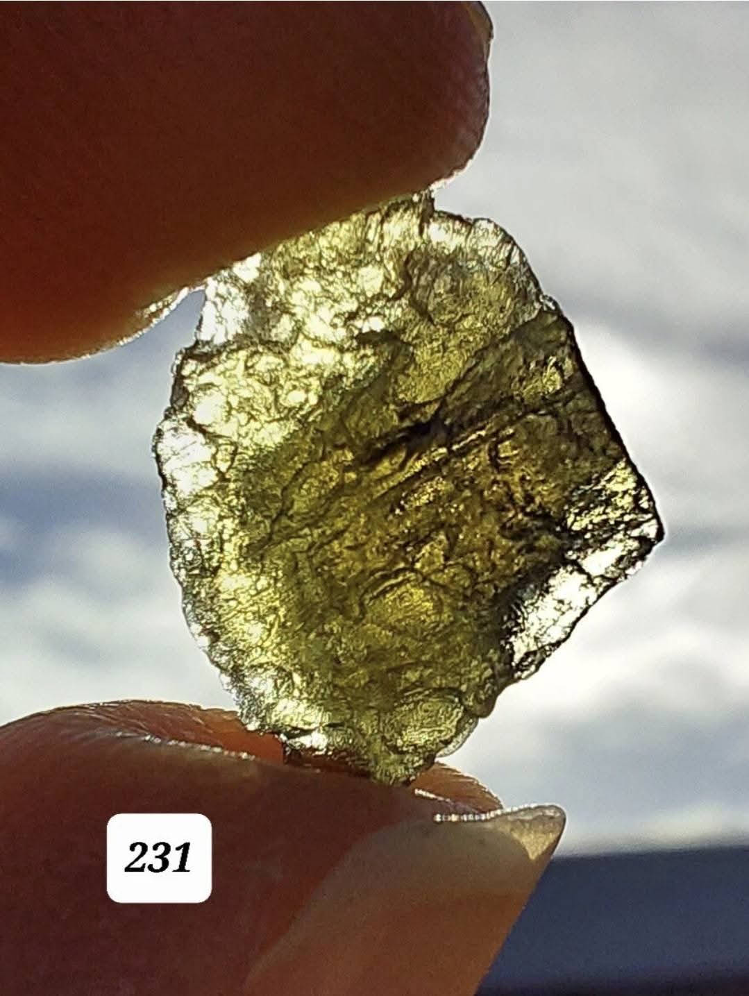 Moldavite Piece, 0.87g, Tektite (Ref: 231)