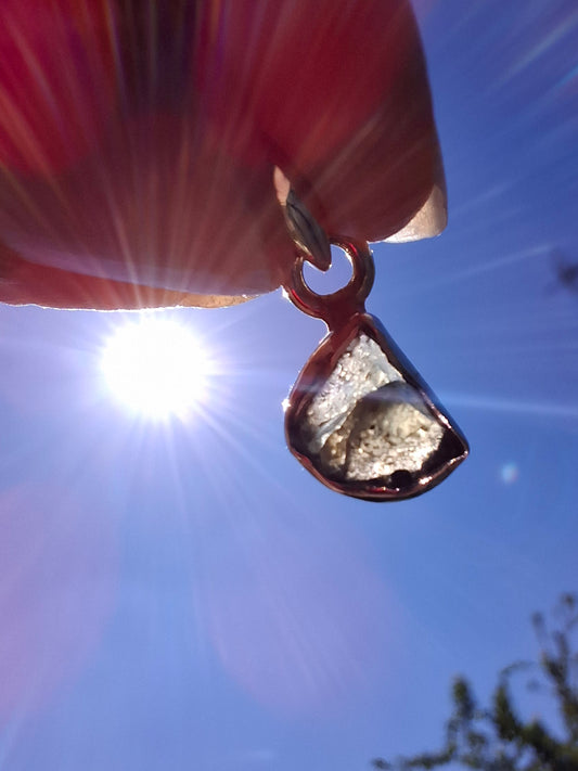 Moldavite Pendant, 925 Silver, Tektite (Ref: P38)