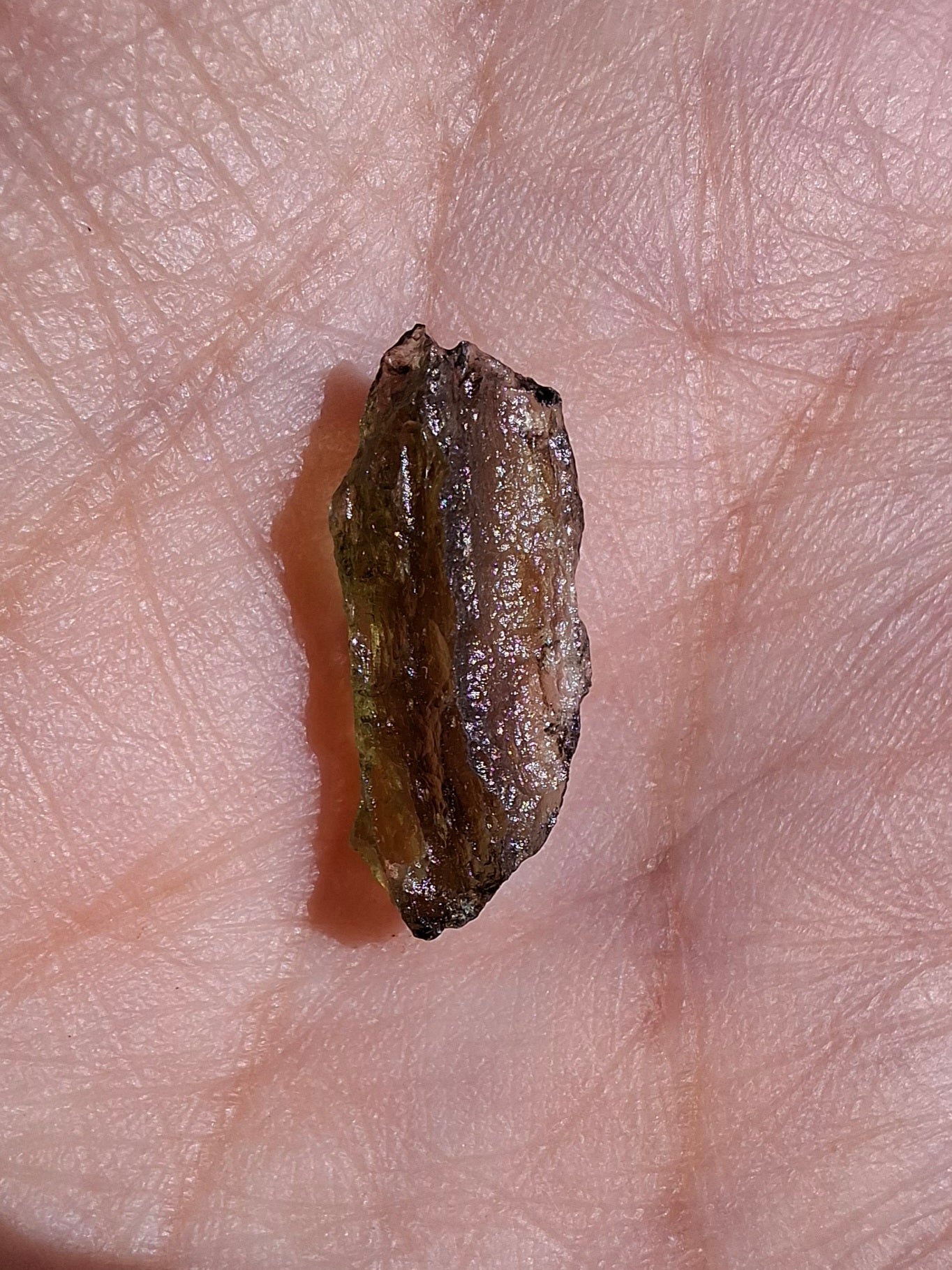 Moldavite Piece, 0.44g, Tektite (Ref: 1420)