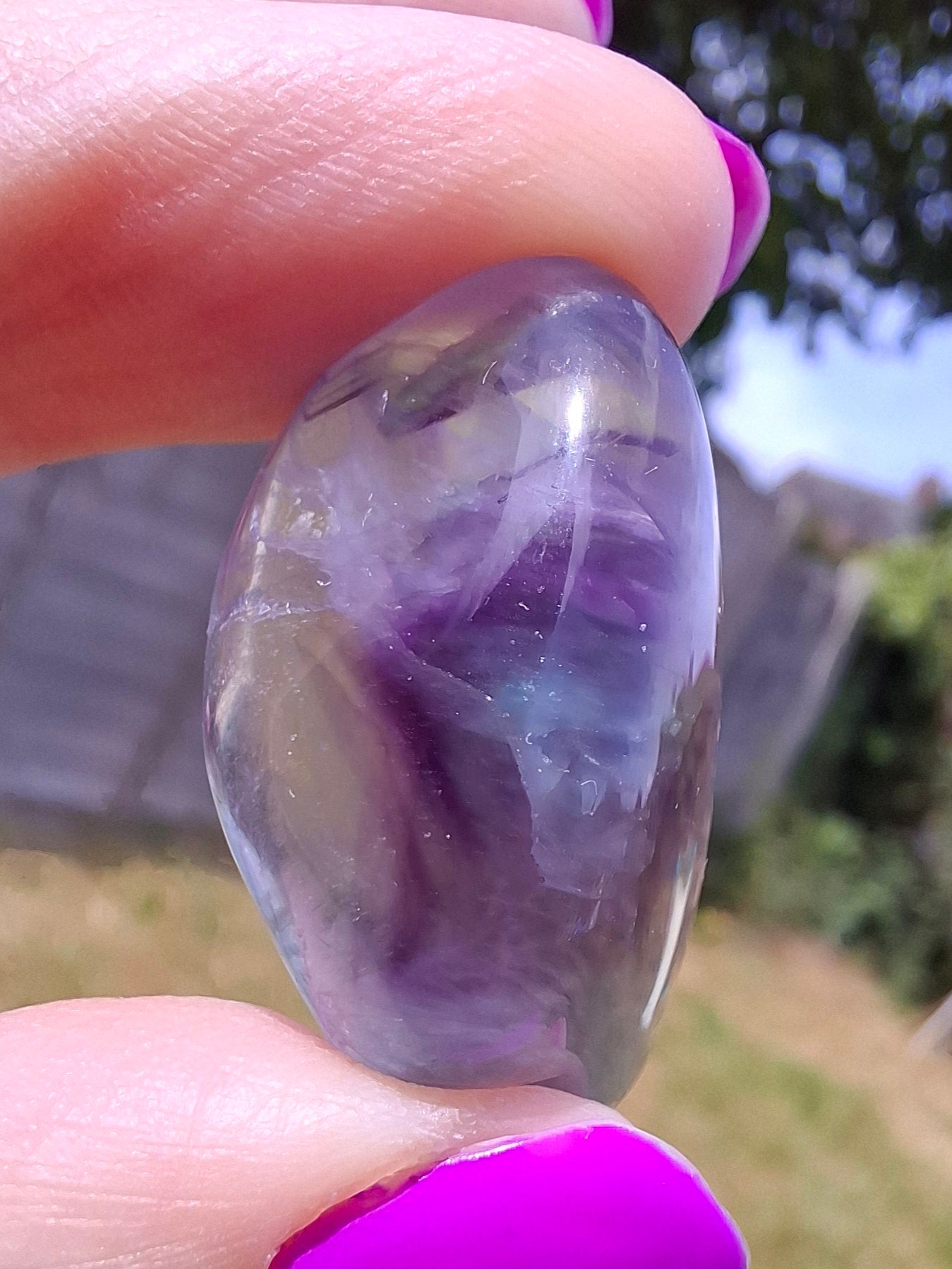 Fluorite, Tumble Stone, Crystal (Ref :T46)
