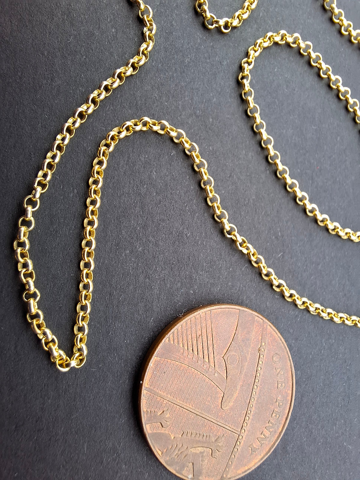 Round Belcher GOLD PLATED, 1.6mm, 18 inch CHAIN (Ref: Chain-2)