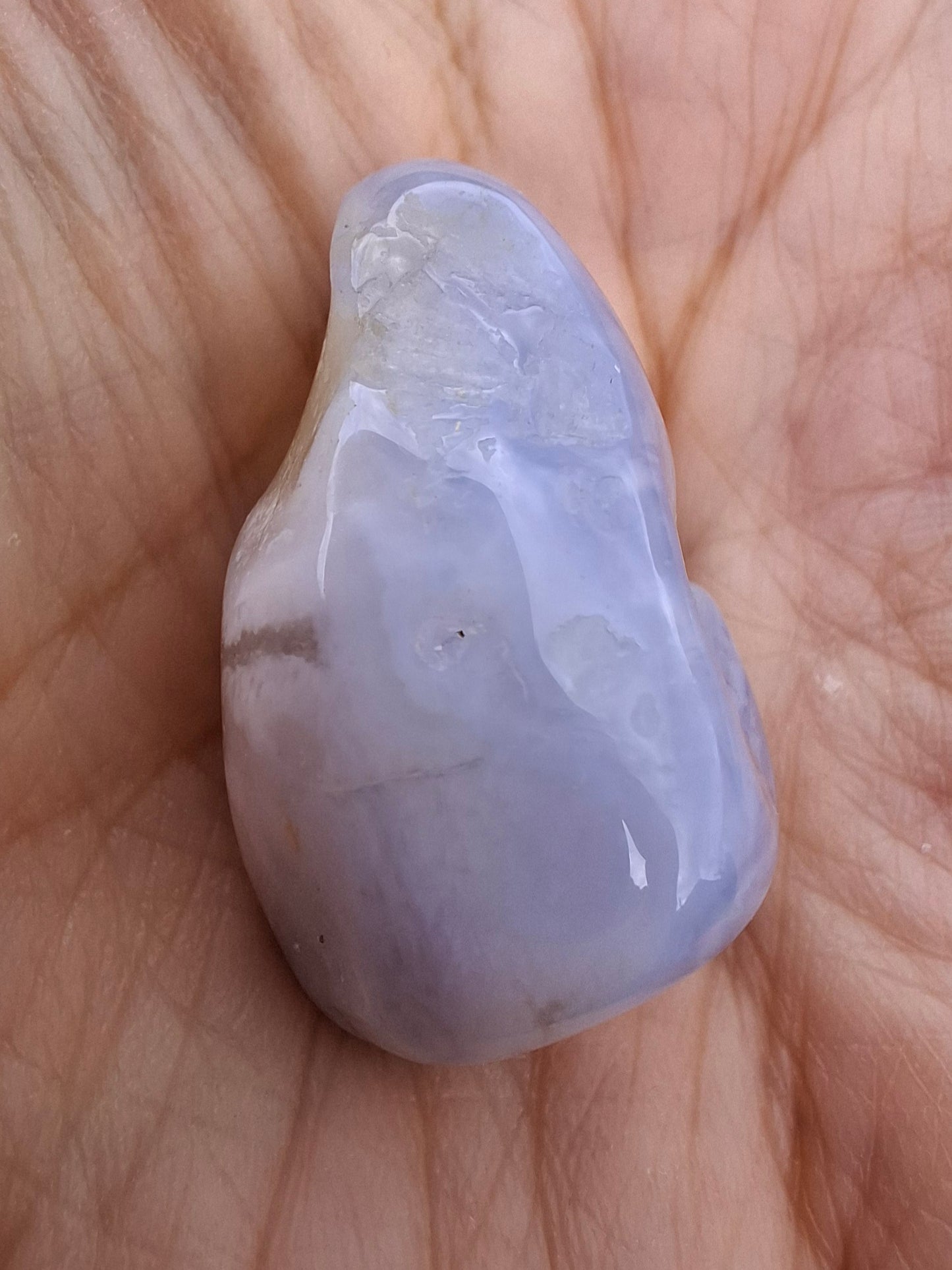 Blue Lace Agate, Tumble Stone, Crystal (Ref: T143)