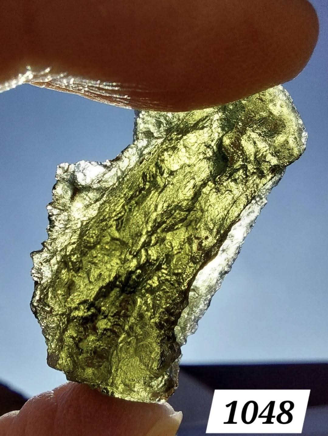Moldavite Piece, CHLUM, 7.54g, Tektite (Ref: 1048)