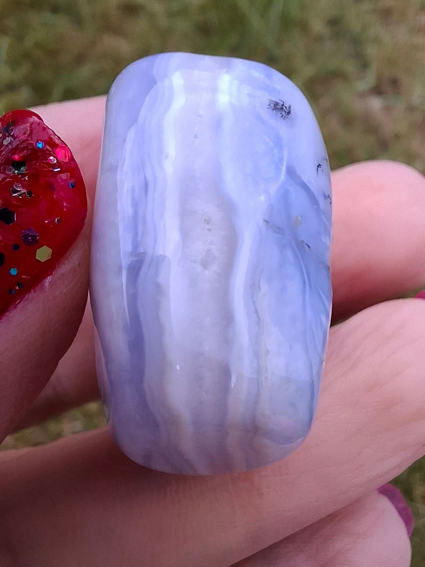 Blue Lace Agate, Tumble Stone, Crystal (Ref: T142)