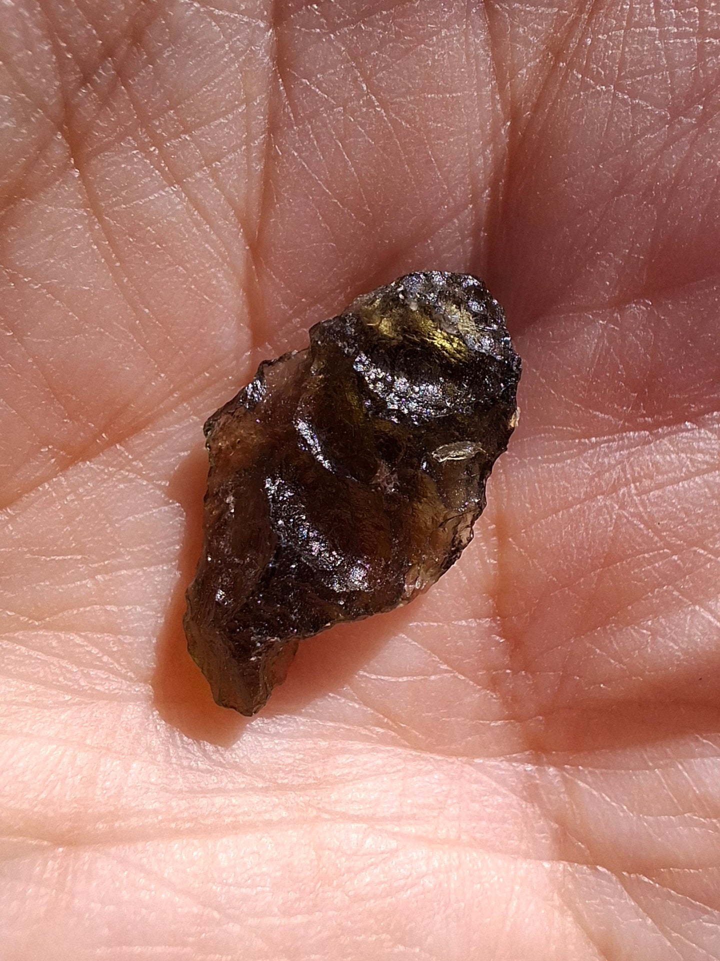 Moldavite Piece, 0.98g, Tektite (Ref: 1427)