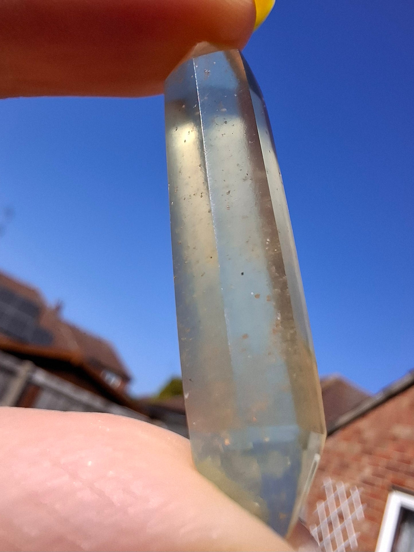 Libyan Desert Glass DT Carving, 4.57g, Tektite (Ref: LDT8)